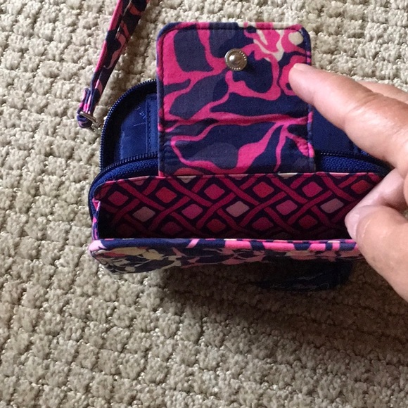 Vera Bradley Pink and Blue Wristlet - Picture 4 of 4